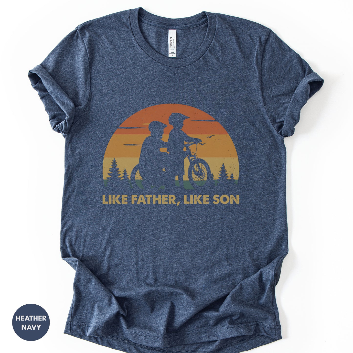 Dad & Son Cycling Tee – “Like Father, Like Son” Family Bike Shirt
