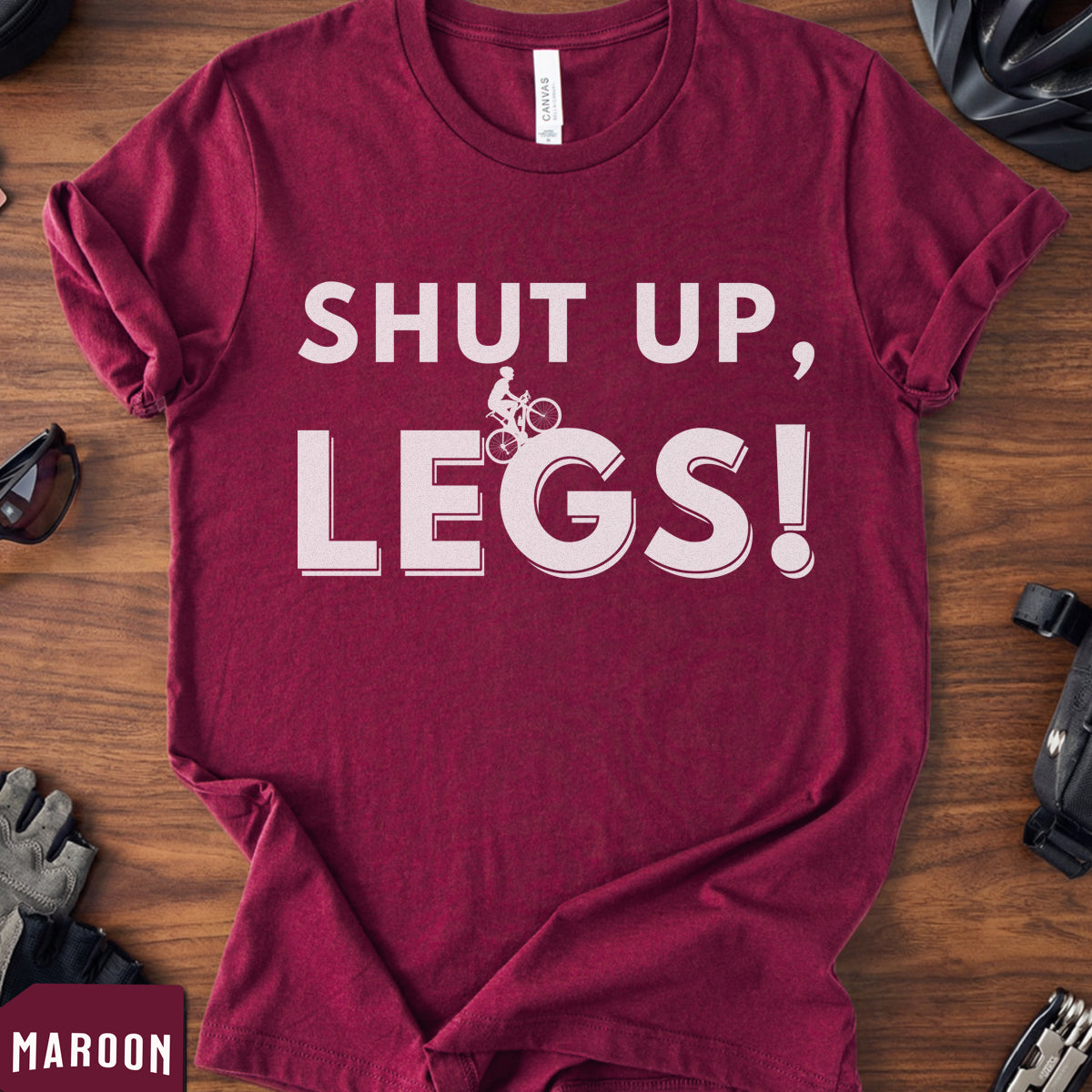 Jens Voigt Quote Shirt | "Shut Up Legs" Cycling Mantra Tee