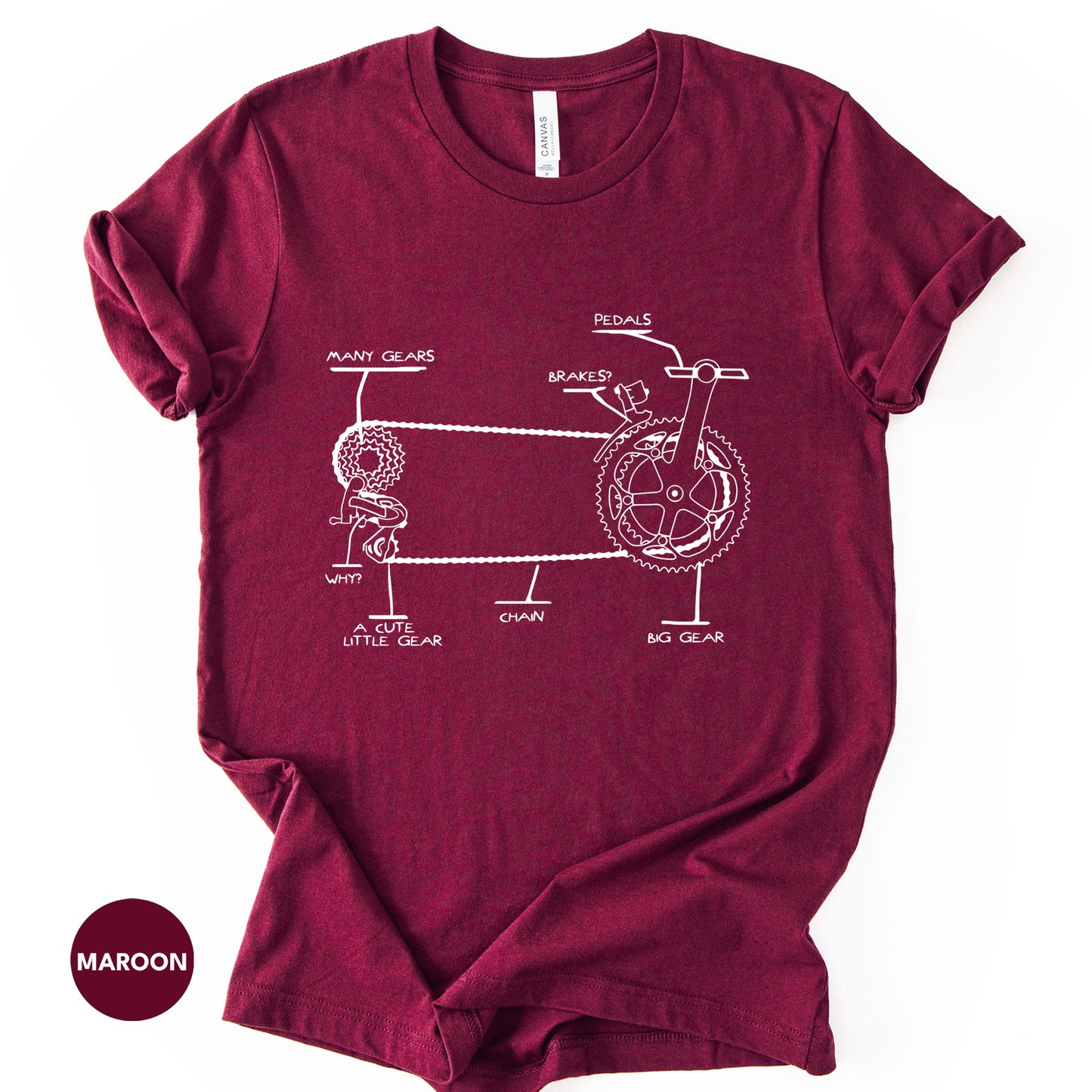 Funny Bike Anatomy T-Shirt | Gift for Dad, Husband, Bike Nerd