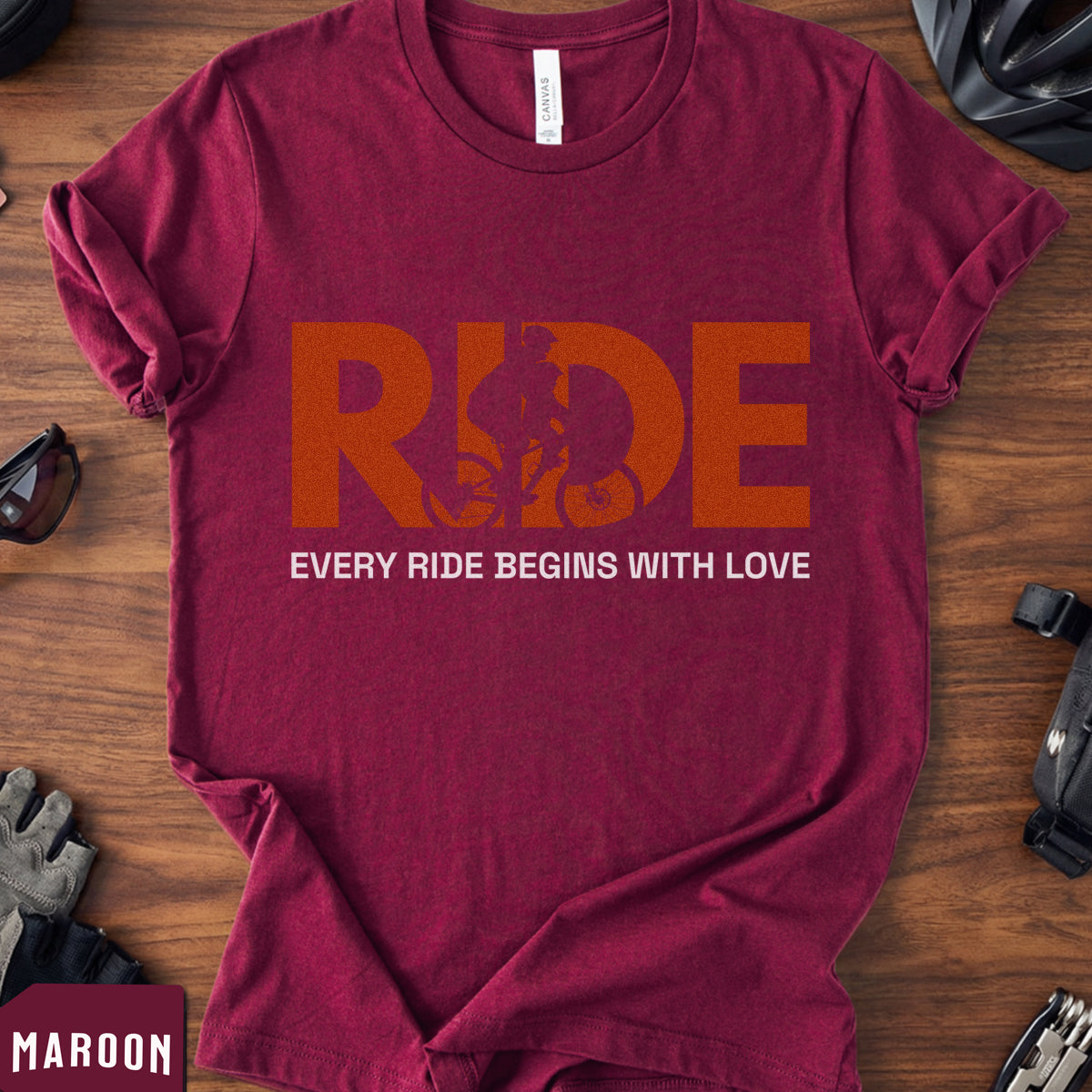 Mom & Kid Cycling T-Shirt – RIDE / Every Ride Begins With Love
