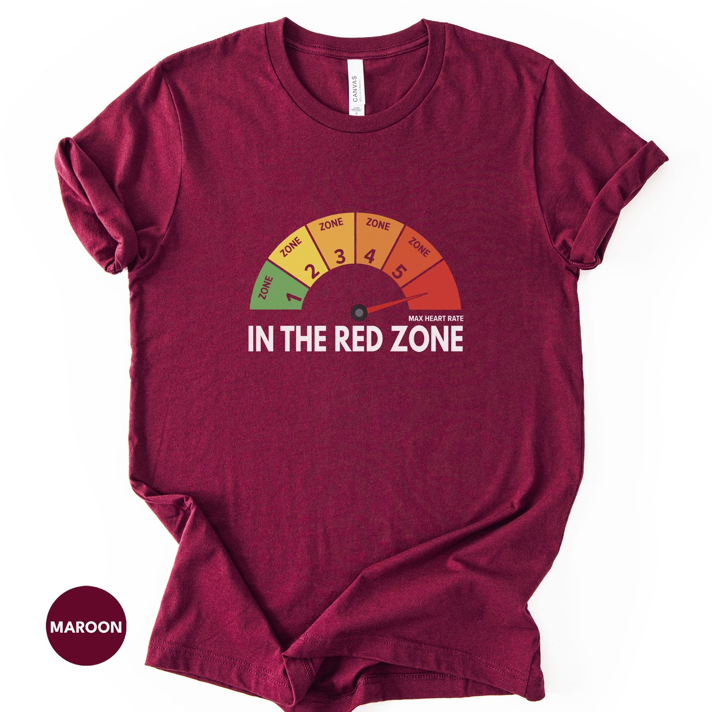 "In The Red Zone" T-Shirt | Funny Heart Rate Zone Cycling Tee
