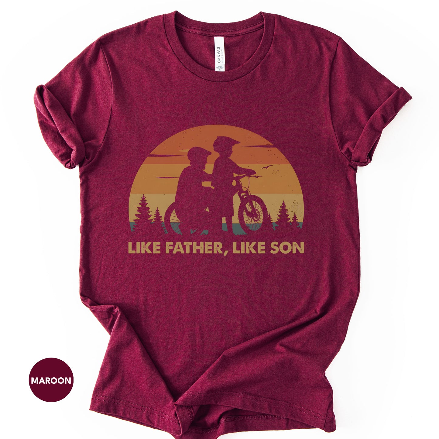 Dad & Son Cycling Tee – “Like Father, Like Son” Family Bike Shirt