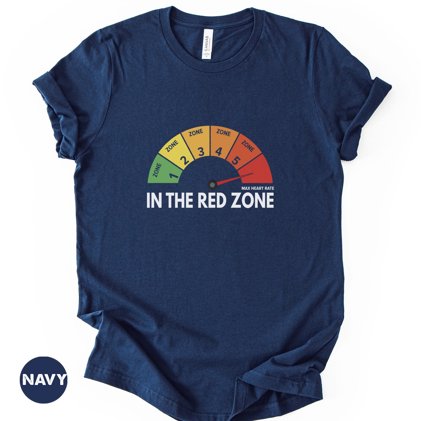"In The Red Zone" T-Shirt | Funny Heart Rate Zone Cycling Tee