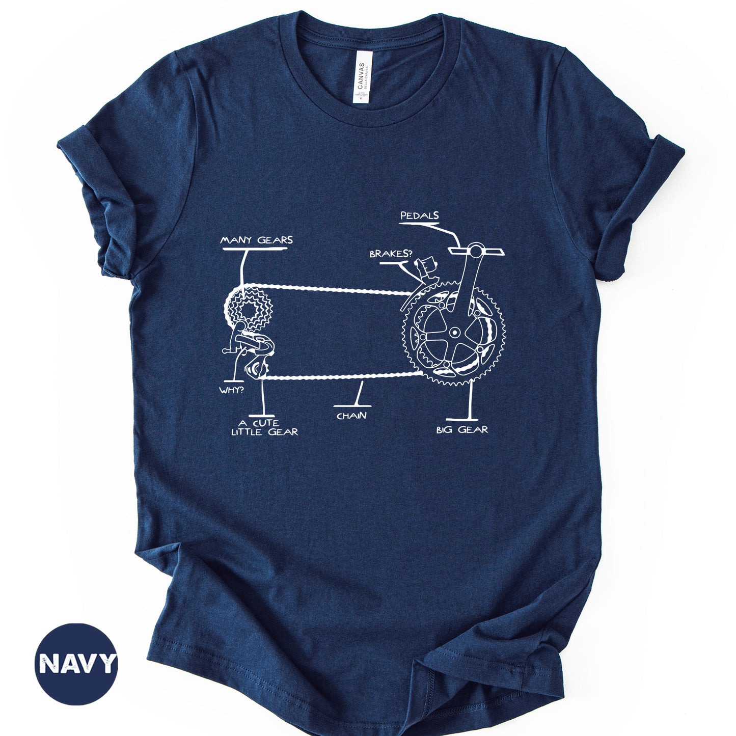 Funny Bike Anatomy T-Shirt | Gift for Dad, Husband, Bike Nerd