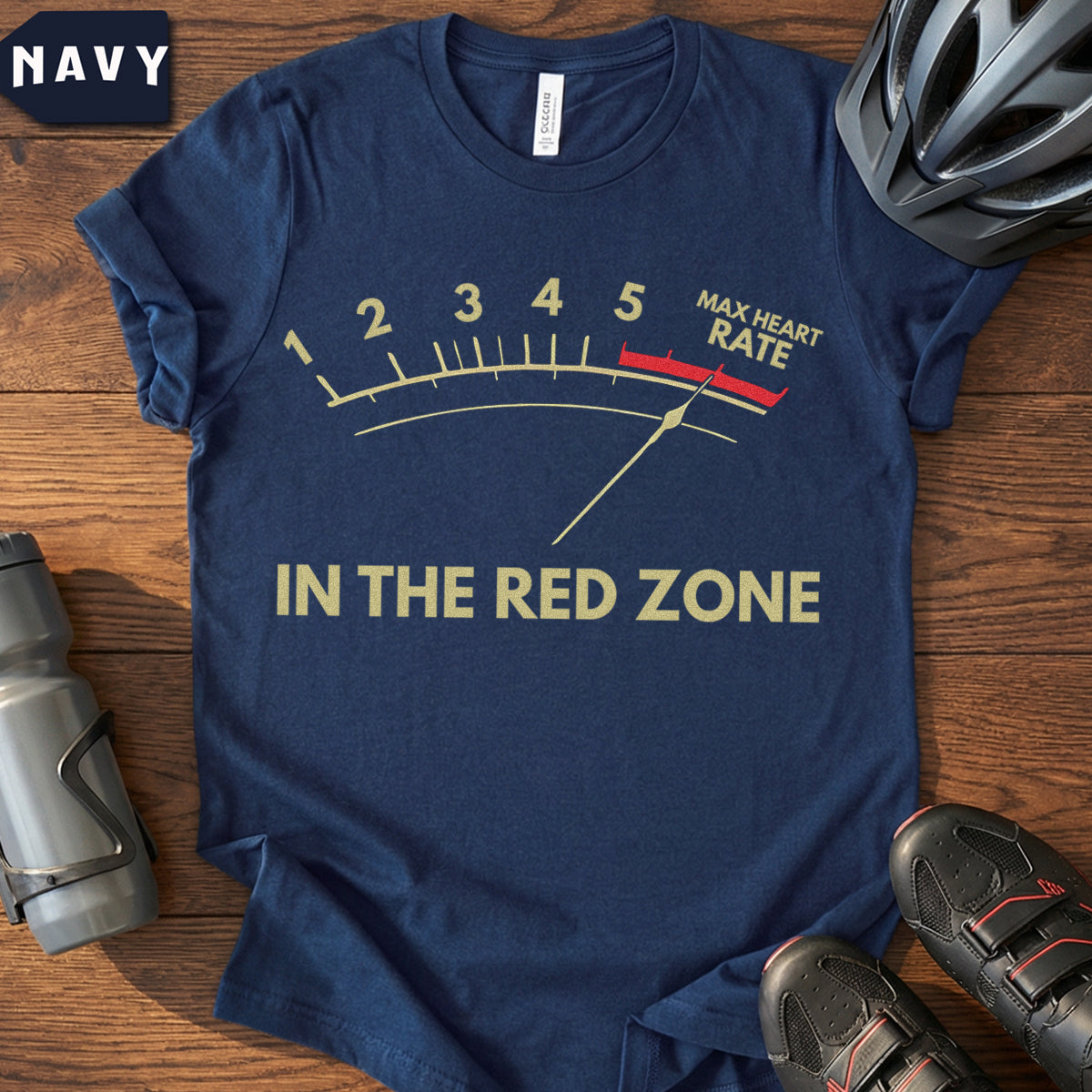 "In The Red Zone" T-Shirt | Funny Max Heart Rate Cycling Tee