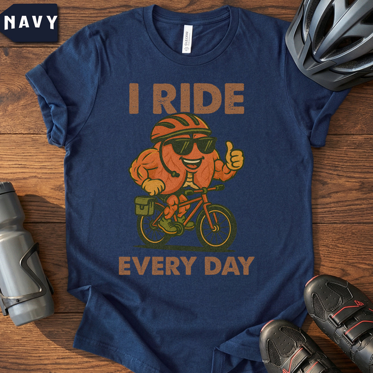 Healthy Lungs, Happy Ride – I Ride Every Day Cycling Tee